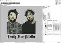 South Side Suicide Embroidery File 4 size
