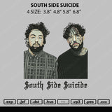 South Side Suicide Embroidery File 4 size
