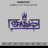 Sparkotext Embroidery File 6 sizes