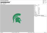 Spartan L Embroidery File 6 sizes