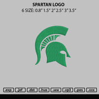 Spartan L Embroidery File 6 sizes