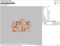 Spice Girl Embroidery File 5 Size