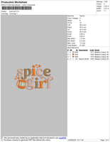 Spice Girl Embroidery File 5 Size