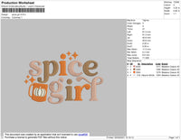 Spice Girl Embroidery File 5 Size