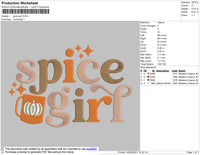 Spice Girl Embroidery File 5 Size