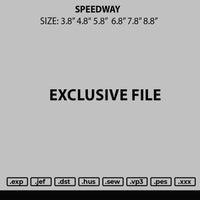 Speedway Embroidery File 6 sizes