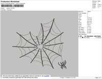 Spider Embroidery File 5 Size