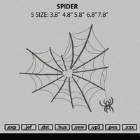 Spider Embroidery File 5 Size