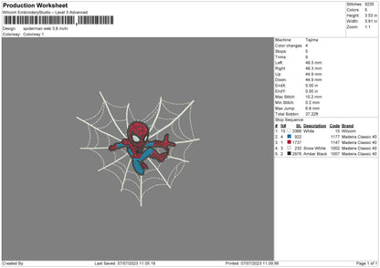 Spider Chibi 02 Embroidery File 6 sizes