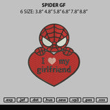 Spider Gf Embroidery File 6 sizes