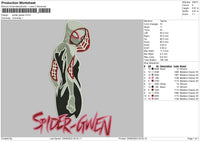 Spider Gween Embroidery File 6 sizes
