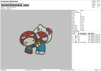 Spiderkitty V2 Embroidery File 6 sizes