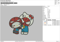 Spiderkitty V2 Embroidery File 6 sizes