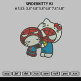 Spiderkitty V2 Embroidery File 6 sizes
