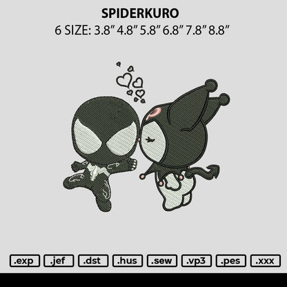 Spiderkuro Embroidery File 6 sizes