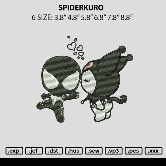 Spiderkuro Embroidery File 6 sizes
