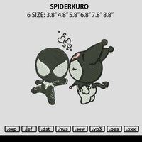 Spiderkuro Embroidery File 6 sizes
