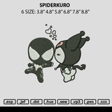 Spiderkuro Embroidery File 6 sizes