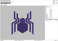 Spider Logo Embroidery File 4 size