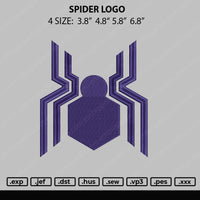 Spider Logo Embroidery File 4 size