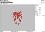 Spider Red Embroidery File 6 sizes