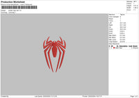 Spider Red Embroidery File 6 sizes