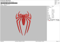 Spider Red Embroidery File 6 sizes