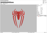 Spider Red Embroidery File 6 sizes