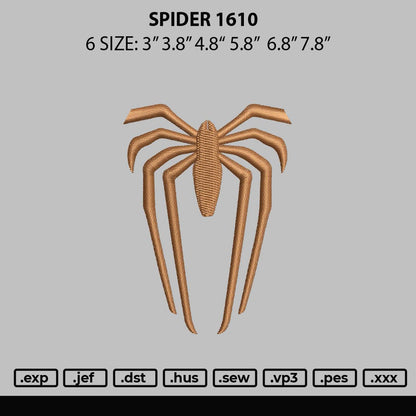 Spider 1610 Embroidery File 6 sizes