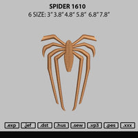 Spider 1610 Embroidery File 6 sizes