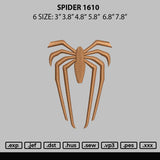 Spider 1610 Embroidery File 6 sizes