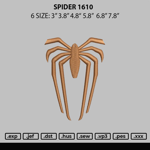 Spider 1610 Embroidery File 6 sizes