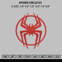 Spider Circle V3 Embroidery File 6 sizes