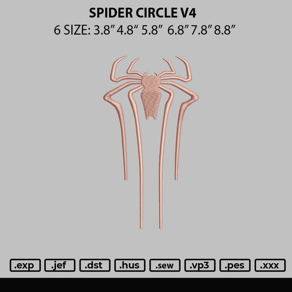 Spider Circle V4 Embroidery File 6 sizes