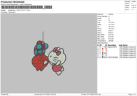 Spider Kitty Embroidery FiIe 6 sizes