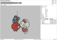 Spider Kitty Embroidery FiIe 6 sizes