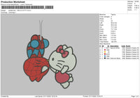 Spider Kitty Embroidery FiIe 6 sizes