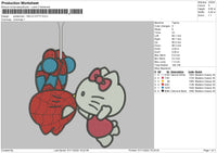 Spider Kitty Embroidery FiIe 6 sizes