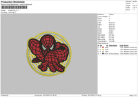 Spiderman 01 Embroidery File 4 size