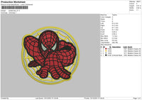 Spiderman 01 Embroidery File 4 size