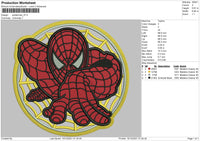 Spiderman 01 Embroidery File 4 size
