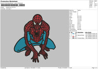 Spiderman 02 Embroidery File 4 size