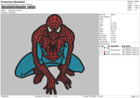 Spiderman 02 Embroidery File 4 size