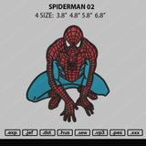 Spiderman 02 Embroidery File 4 size