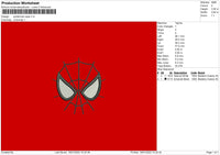 Spiderman Eyes Embroidery File 5 Size