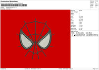Spiderman Eyes Embroidery File 5 Size