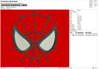 Spiderman Eyes Embroidery File 5 Size