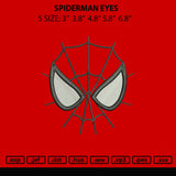 Spiderman Eyes Embroidery File 5 Size