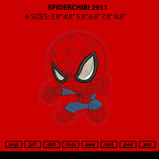 Spiderchibi 2911 Embroidery File 6 sizes