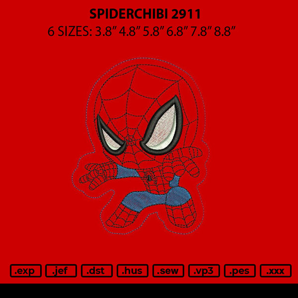 Spiderchibi 2911 Embroidery File 6 sizes